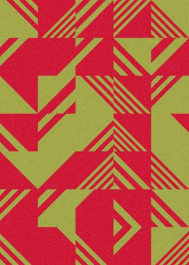 Soyut Geometrik Desen üretken hesaplama sanatı çizimi