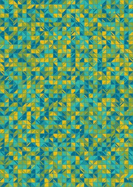 Soyut Geometrik Desen üretken hesaplama sanatı çizimi