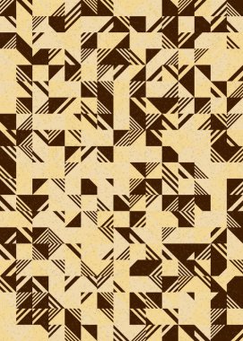 Soyut Geometrik Desen üretken hesaplama sanatı çizimi