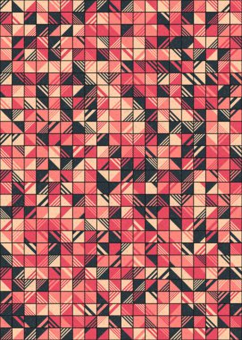 Soyut Geometrik Desen üretken hesaplama sanatı çizimi