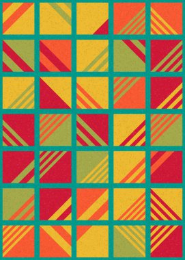 Soyut Geometrik Desen üretken hesaplama sanatı çizimi