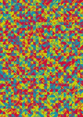 Soyut Geometrik Desen üretken hesaplama sanatı çizimi