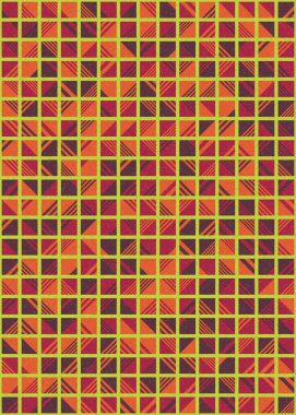 Soyut Geometrik Desen üretken hesaplama sanatı çizimi