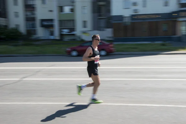 Kyiv Ukrajina Května 2021 Hoka Běžecká Soutěž Duathlon Kyiv Cup — Stock fotografie