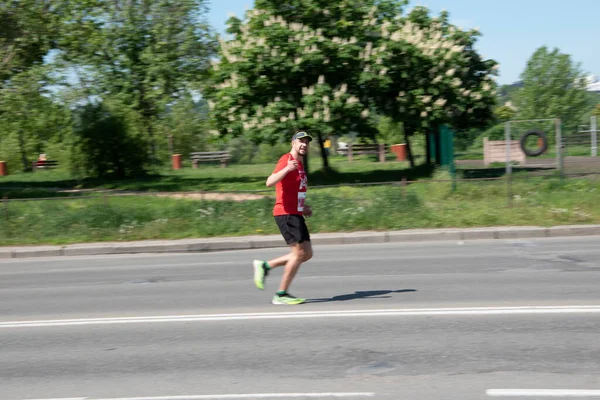 Kyiv Ukraine Mai 2021 Hoka Compétition Course Pied Duathlon Coupe — Photo