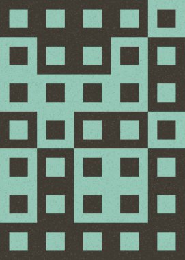 Soyut Geometrik Desen üretken hesaplama sanatı çizimi