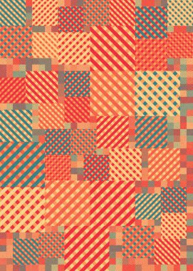 Soyut Geometrik Desen üretken hesaplama sanatı çizimi