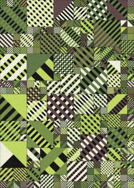 Soyut Geometrik Desen üretken hesaplama sanatı çizimi