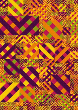 Soyut Geometrik Desen, hesaplama sanatı çizimi