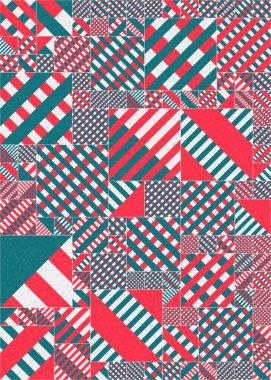 Soyut Geometrik Desen üretken hesaplama sanatı çizimi