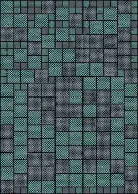 Soyut Geometrik Desen, hesaplama sanatı çizimi