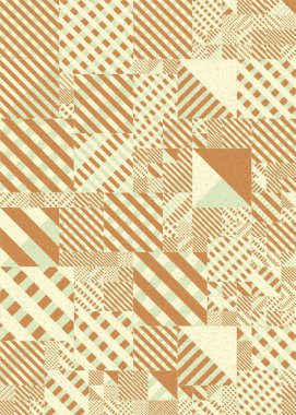 Soyut Geometrik Desen üretken hesaplama sanatı çizimi