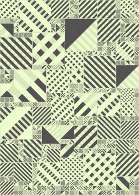 Soyut Geometrik Desen üretken hesaplama sanatı çizimi