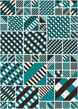 Soyut Geometrik Desen, hesaplama sanatı çizimi