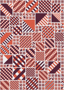 Soyut Geometrik Desen üretken hesaplama sanatı çizimi