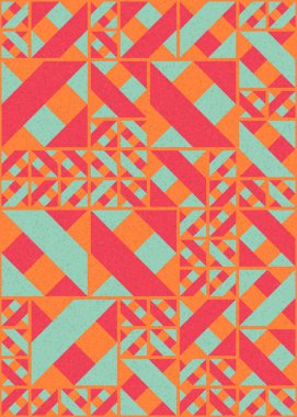 Soyut Geometrik Desen üretken hesaplama sanatı çizimi