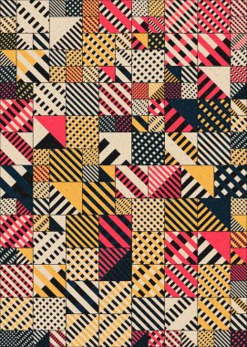 Soyut Geometrik Desen, hesaplama sanatı çizimi