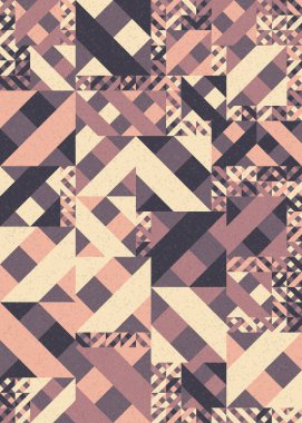 Soyut Geometrik Desen üretken hesaplama sanatı çizimi