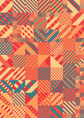 Soyut Geometrik Desen, hesaplama sanatı çizimi