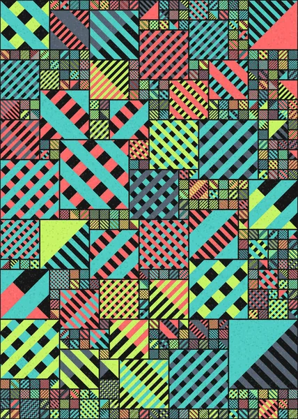 Abstrakte Geometrische Muster Generative Computergestützte Kunstillustration — Stockvektor