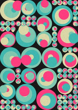 Soyut Geometrik Desen üretken hesaplama sanatı çizimi