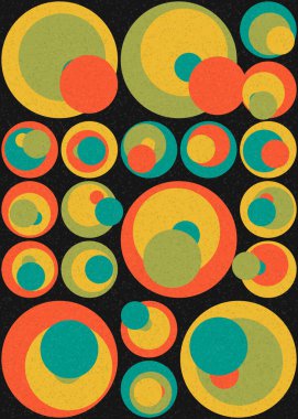 Soyut Geometrik Desen üretken hesaplama sanatı çizimi