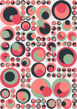 Soyut Geometrik Desen üretken hesaplama sanatı çizimi