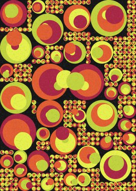 Soyut Geometrik Desen üretken hesaplama sanatı çizimi