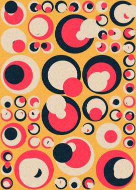 Soyut Geometrik Desen üretken hesaplama sanatı çizimi