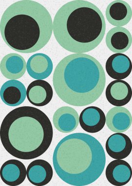 Soyut Geometrik Desen üretken hesaplama sanatı çizimi