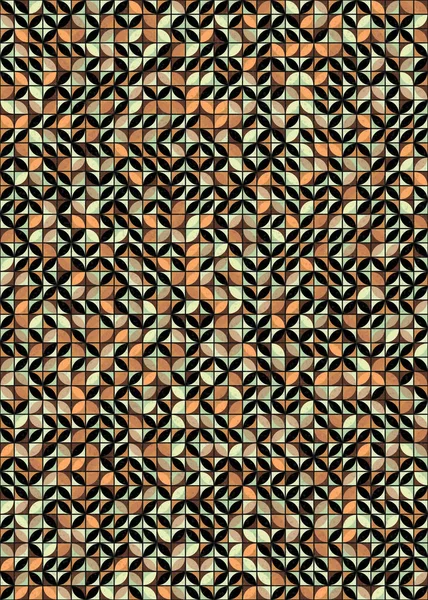 Abstrakte Geometrische Muster Generative Computergestützte Kunst Illustration Digitale Hintergrundbilder — Stockvektor