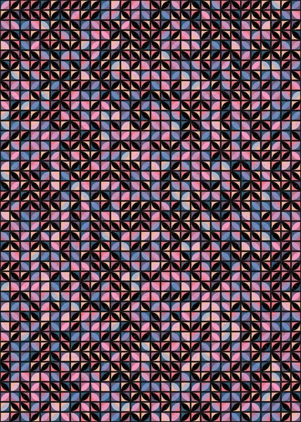Абстрактные Геометрические Шаблоны Генеративного Вычислительного Искусства Иллюстрации Цифровые Обои — стоковый вектор