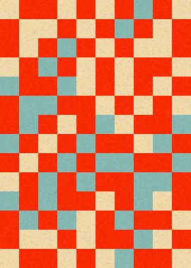 Soyut Geometrik Desen üretken hesaplama sanatı çizimi