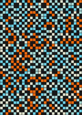 Soyut Geometrik Desen üretken hesaplama sanatı çizimi