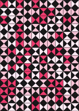 Soyut Geometrik Desen üretken hesaplama sanatı çizimi