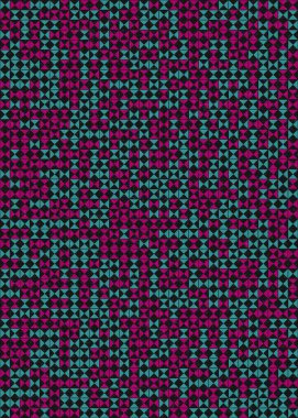 geometrik şekilli soyut arkaplan, üretken hesaplama sanatı çizimi, mozaik desenli taklit fayanslar 