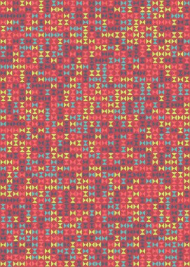 geometrik şekilli soyut arkaplan, üretken hesaplama sanatı çizimi, mozaik desenli taklit fayanslar 