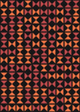 geometrik şekilli soyut arkaplan, üretken hesaplama sanatı çizimi, mozaik desenli taklit fayanslar 