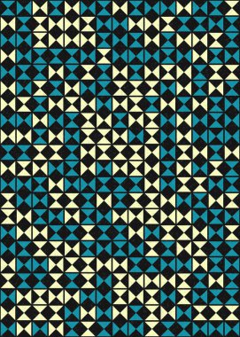 Soyut Geometrik Desen üretken hesaplama sanatı çizimi