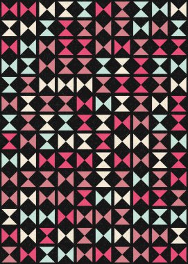 Soyut Geometrik Desen üretken hesaplama sanatı çizimi