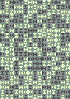 geometrik şekilli soyut arkaplan, üretken hesaplama sanatı çizimi, mozaik desenli taklit fayanslar 