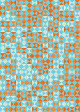 Soyut Geometrik Desen üretken hesaplama sanatı çizimi