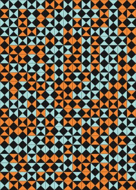 Soyut Geometrik Desen üretken hesaplama sanatı çizimi