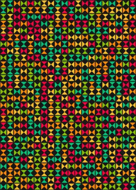 geometrik şekilli soyut arkaplan, üretken hesaplama sanatı çizimi, mozaik desenli taklit fayanslar 