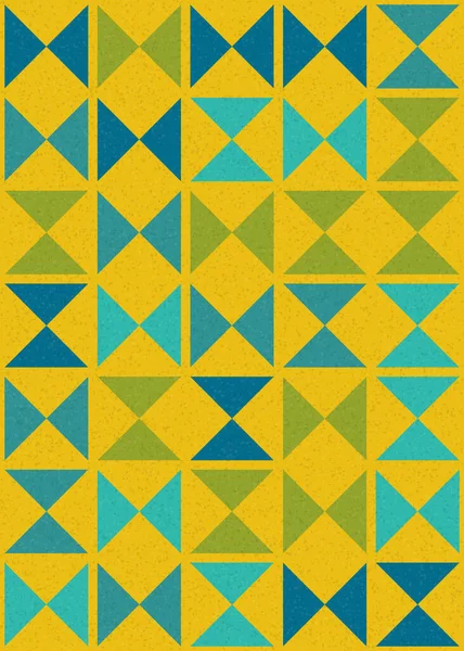具有几何形状的彩色抽象背景 生成计算艺术图解 镶嵌图案的仿瓷砖 — 图库矢量图片