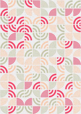 Soyut Geometrik Desen, üretken hesaplama sanatı çizimi