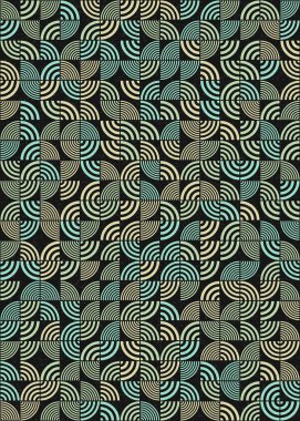 Soyut Geometrik Desen, üretken hesaplama sanatı çizimi