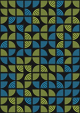 Soyut Geometrik Desen, üretken hesaplama sanatı çizimi