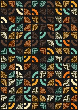 Soyut Geometrik Desen, üretken hesaplama sanatı çizimi