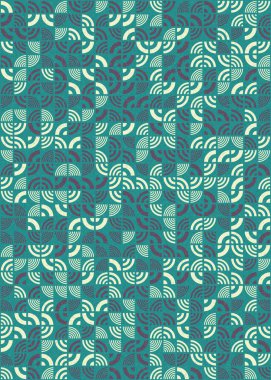 Soyut Geometrik Desen, üretken hesaplama sanatı çizimi